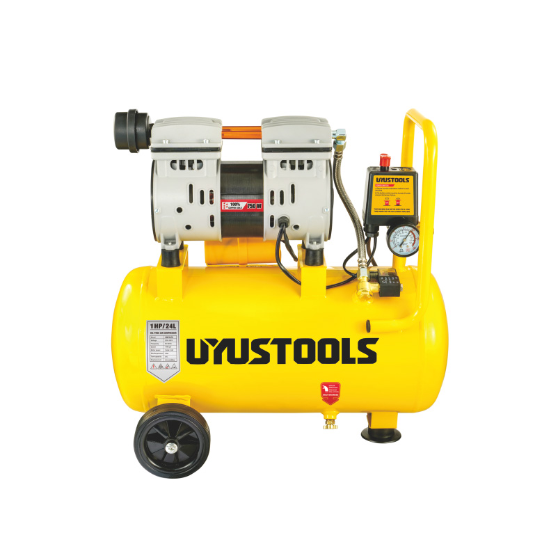 Compresseur d'Air Sans Huile 24L 750W Silencieux