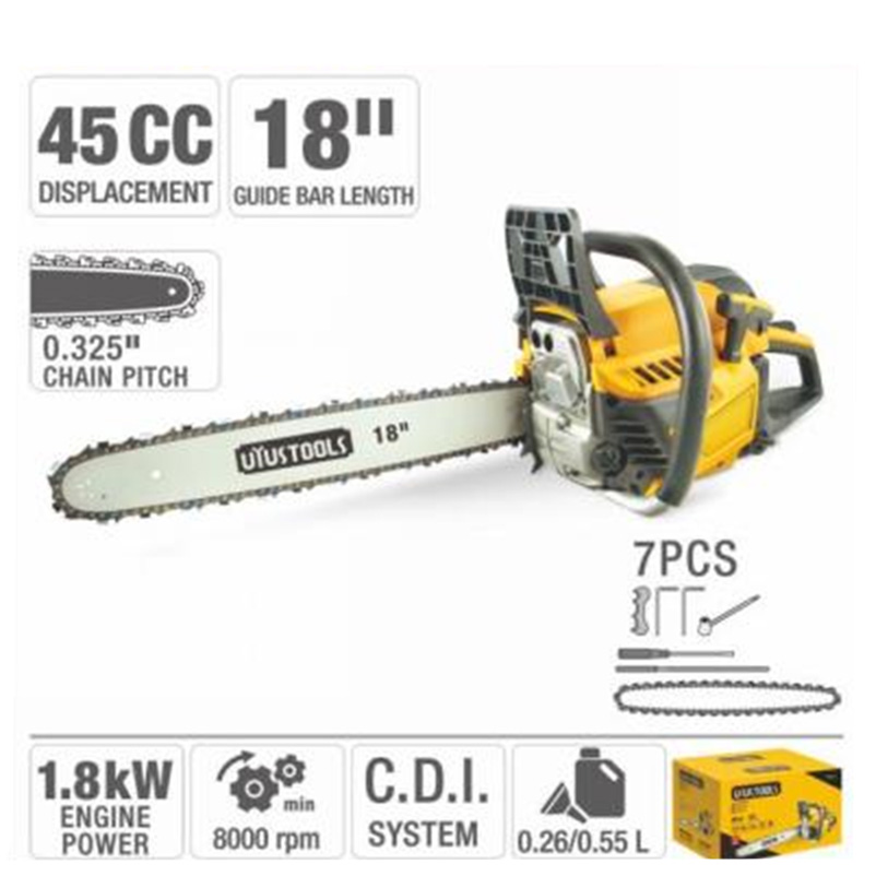 Tronçonneuse à Essence 45cc 1.8kW Guide 45cm (18")