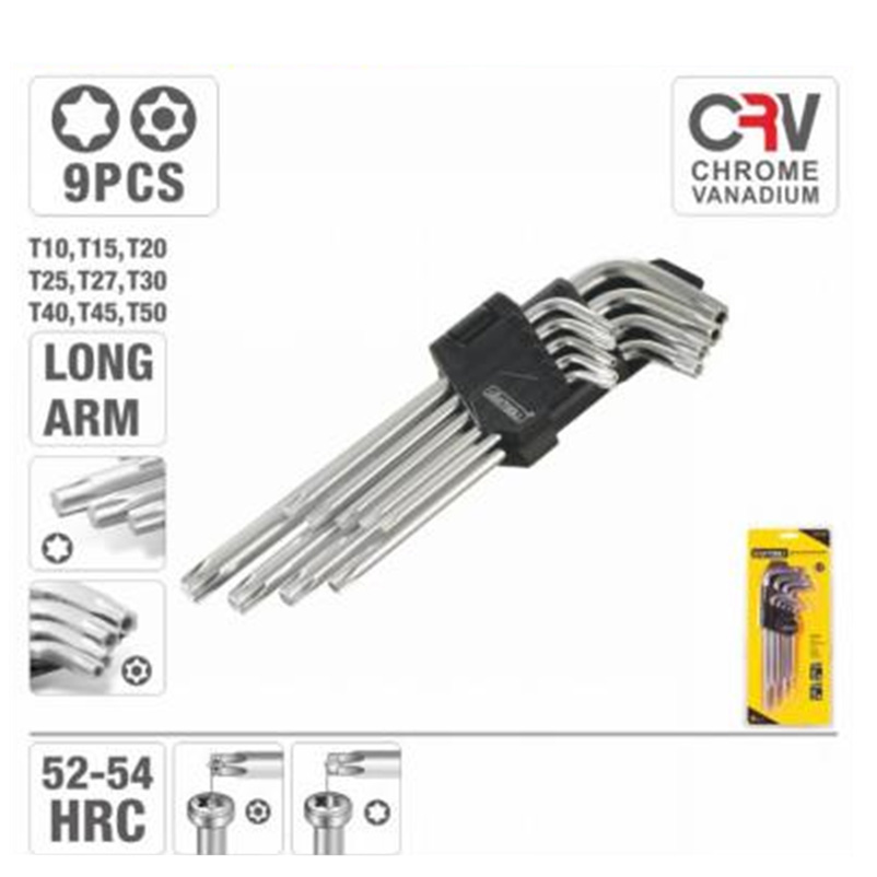 Jeu de 9 Clés Mâles Torx Longues T10-T50