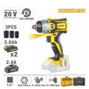 Boulonneuse à Choc Sans Fil Brushless 20V 300N.m avec 2 Batteries