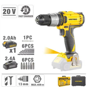 Perceuse Visseuse à Percussion Sans Fil 20V Li-ion 13mm (45N.m) avec Kit Accessoires