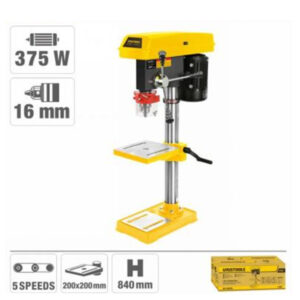 Perceuse à Colonne d'Établi 375W Mandrin 16mm 5 Vitesses