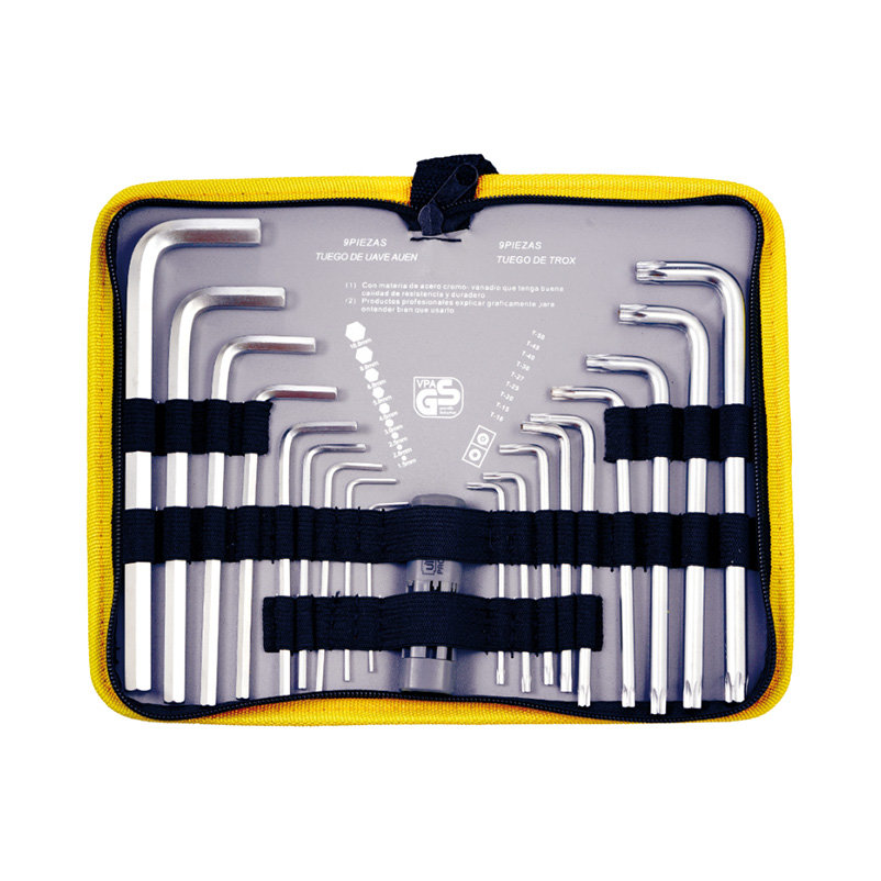 Jeu de 20 Clés Mâles Mixtes : 6 Pans & Torx avec Barre de Force